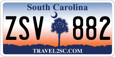 SC license plate ZSV882