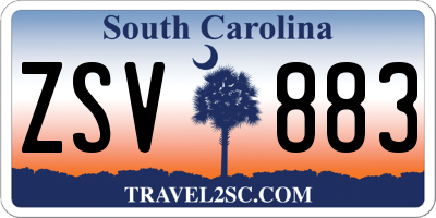 SC license plate ZSV883