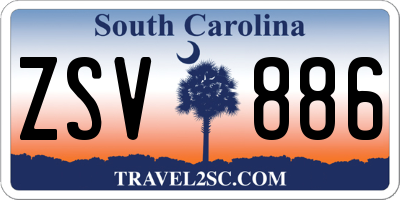 SC license plate ZSV886