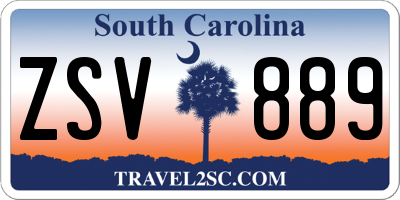 SC license plate ZSV889
