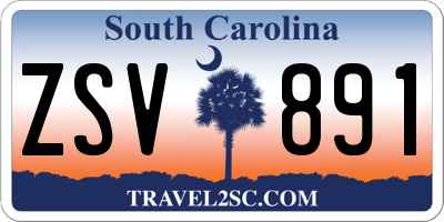 SC license plate ZSV891