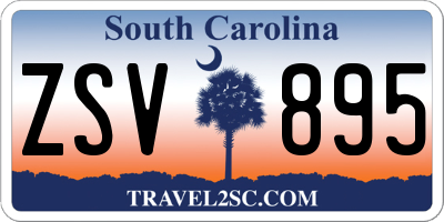 SC license plate ZSV895