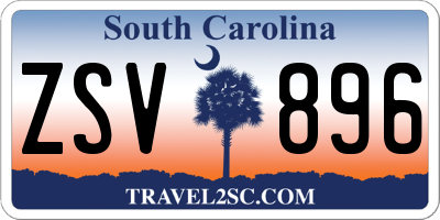 SC license plate ZSV896