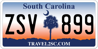 SC license plate ZSV899