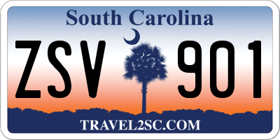 SC license plate ZSV901