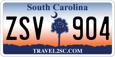 SC license plate ZSV904