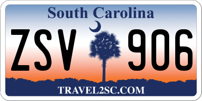 SC license plate ZSV906
