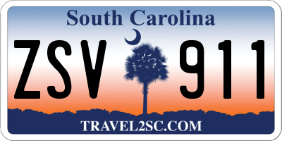 SC license plate ZSV911