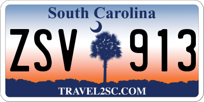 SC license plate ZSV913