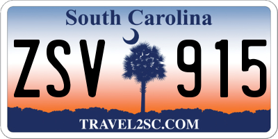 SC license plate ZSV915
