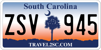 SC license plate ZSV945