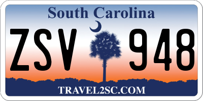 SC license plate ZSV948