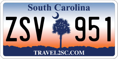 SC license plate ZSV951