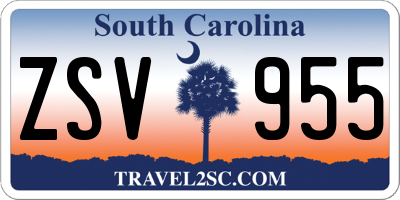 SC license plate ZSV955