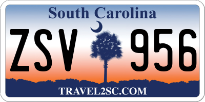SC license plate ZSV956