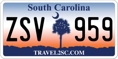 SC license plate ZSV959