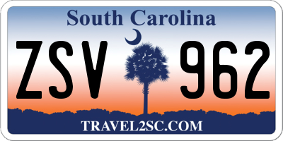 SC license plate ZSV962