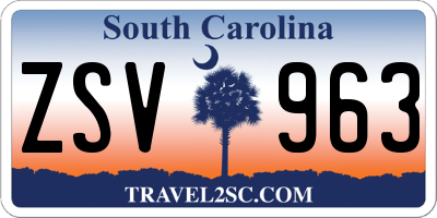 SC license plate ZSV963