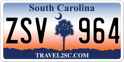 SC license plate ZSV964