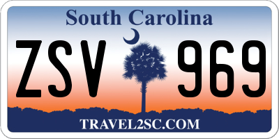 SC license plate ZSV969