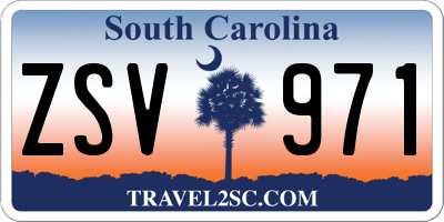 SC license plate ZSV971
