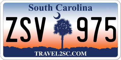 SC license plate ZSV975