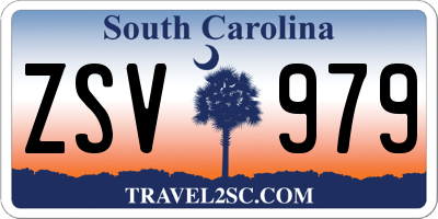 SC license plate ZSV979