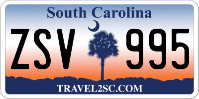 SC license plate ZSV995