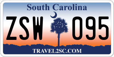 SC license plate ZSW095