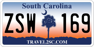 SC license plate ZSW169