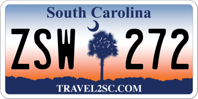 SC license plate ZSW272