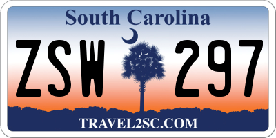SC license plate ZSW297
