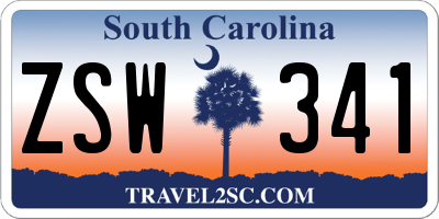 SC license plate ZSW341