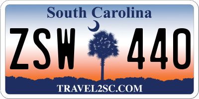 SC license plate ZSW440