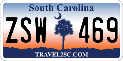 SC license plate ZSW469