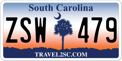 SC license plate ZSW479
