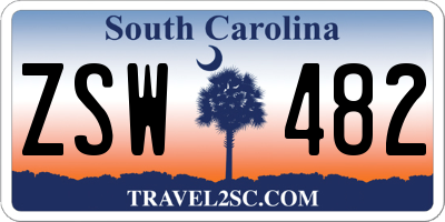 SC license plate ZSW482