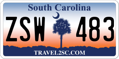 SC license plate ZSW483
