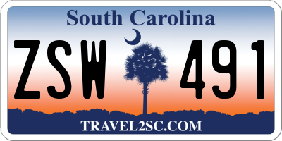 SC license plate ZSW491