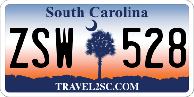SC license plate ZSW528