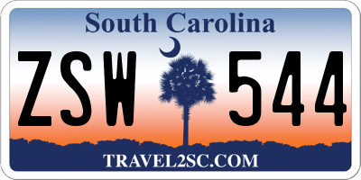 SC license plate ZSW544