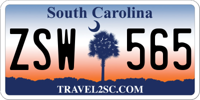 SC license plate ZSW565