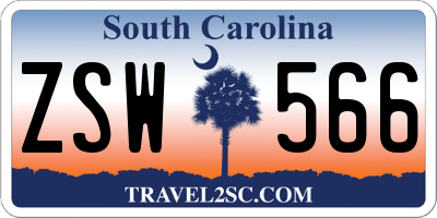 SC license plate ZSW566