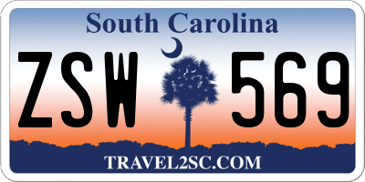 SC license plate ZSW569