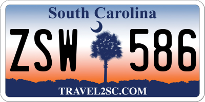 SC license plate ZSW586