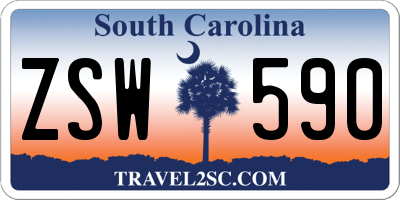SC license plate ZSW590