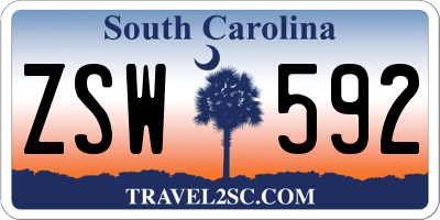 SC license plate ZSW592