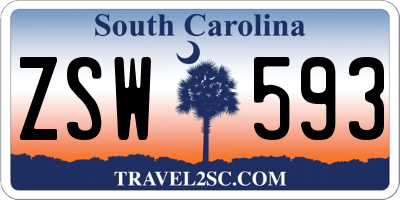 SC license plate ZSW593