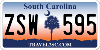 SC license plate ZSW595
