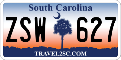 SC license plate ZSW627
